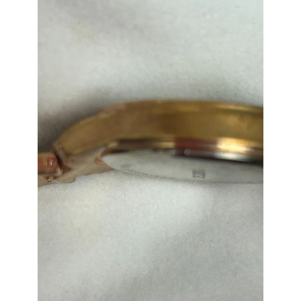 Accutime Women Gold Tone Watch Rhinestone Bezel Quartz Japan 2E22IRG Untested